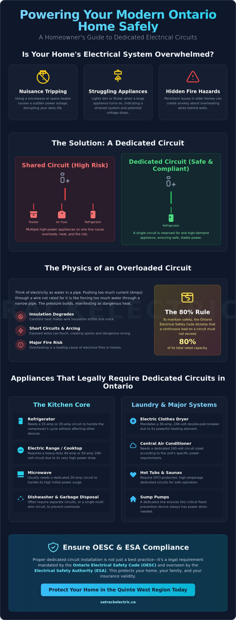 Dedicated Circuit Installation in Ontario: A Homeowner’s Guide to Safety and Code Compliance