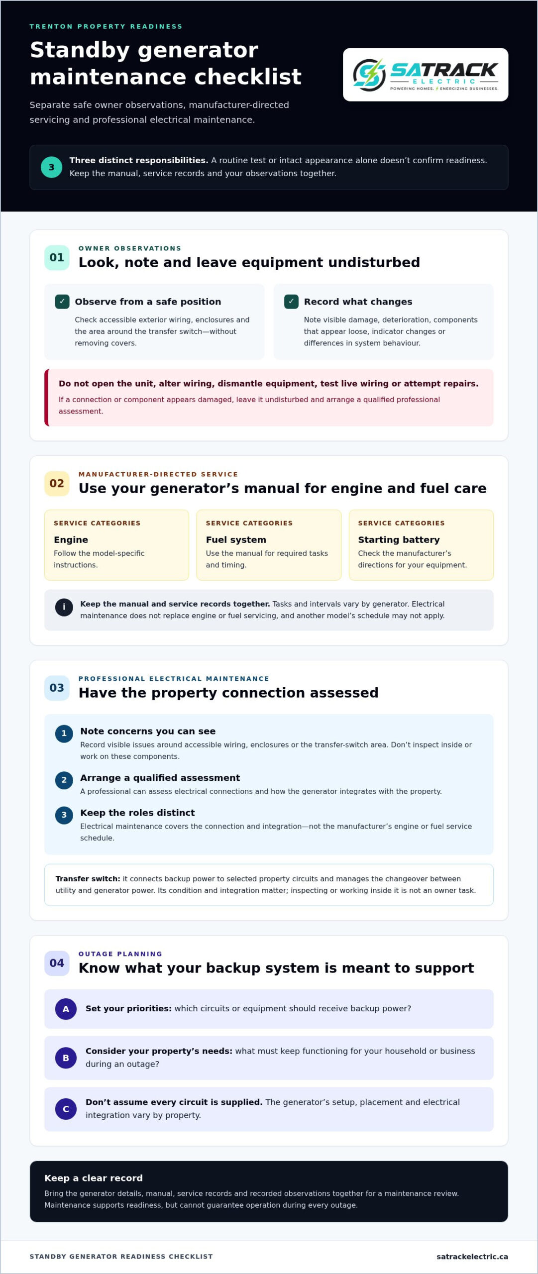 Standby Generator Maintenance in Trenton: A Practical Checklist for 2026