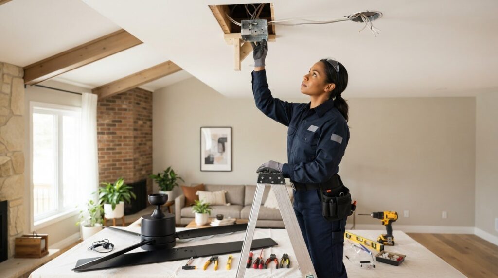 Ceiling fan installation in Belleville